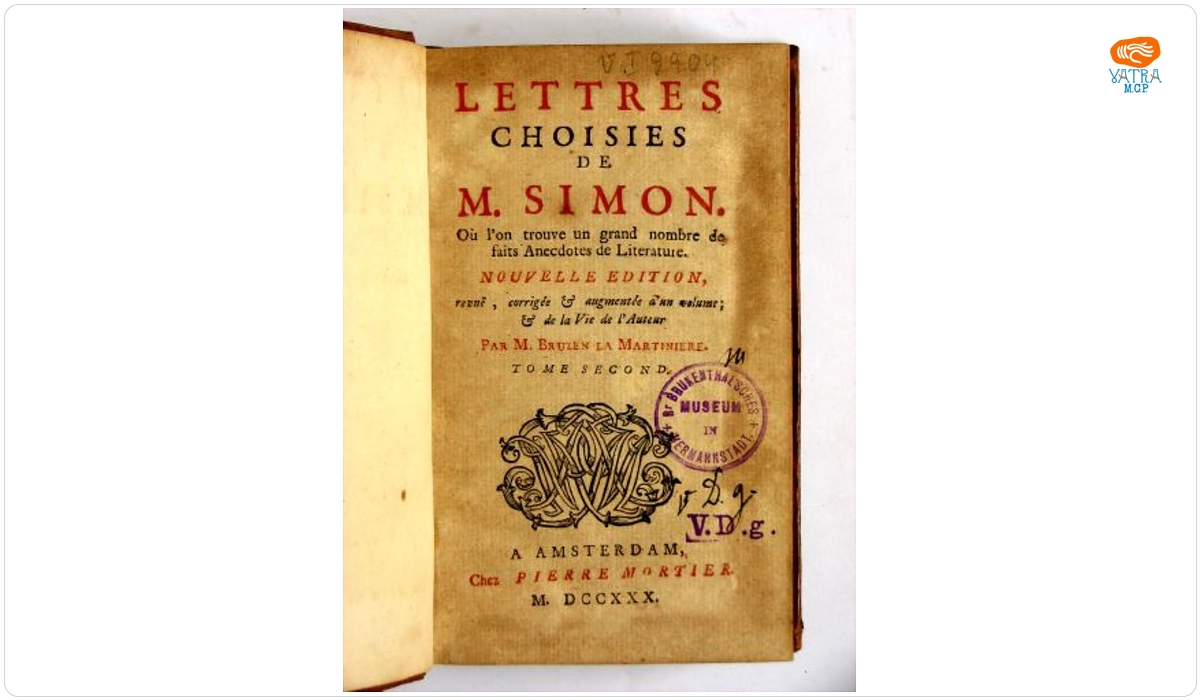 Lettres Choisies de M. Simon