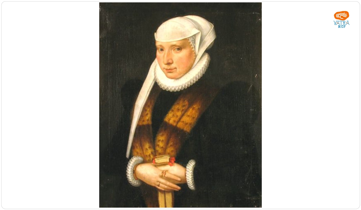 Portret de femeie în vechi costum german