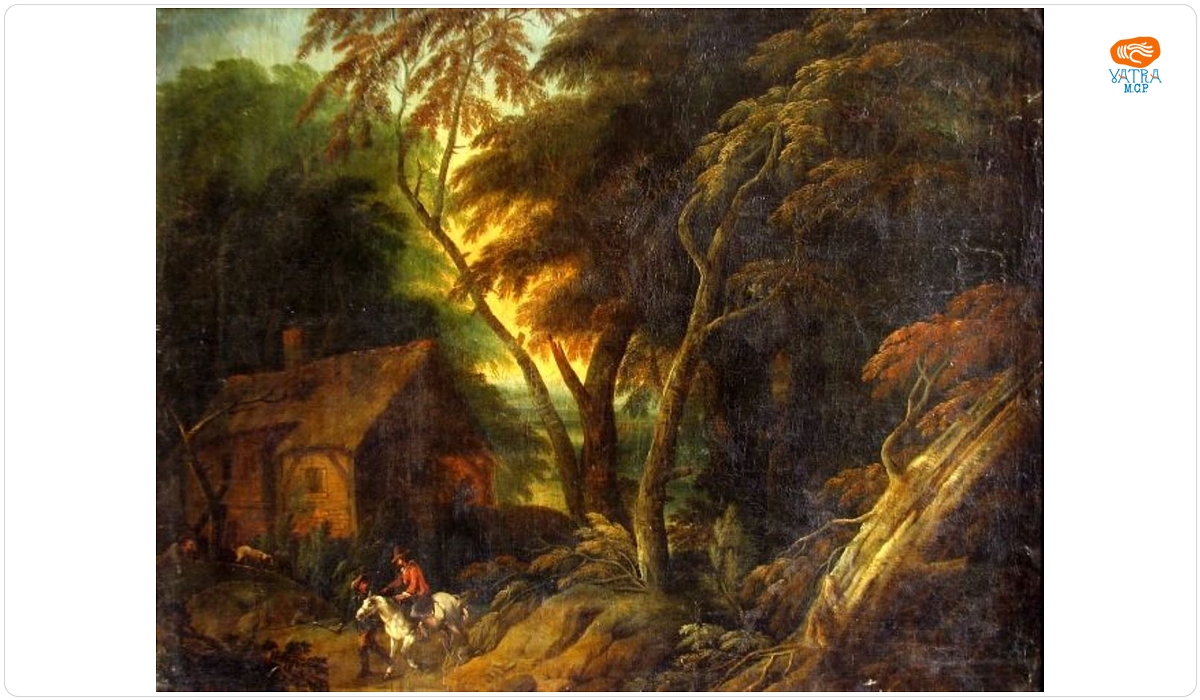 Max Josef Schinnagel — Drum în pădure; pandant: Casă țărănească