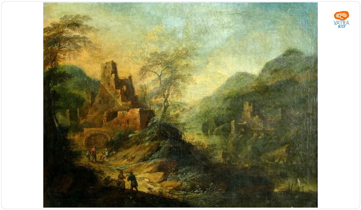Max Josef Schinnagel — Peisaj cu ruine