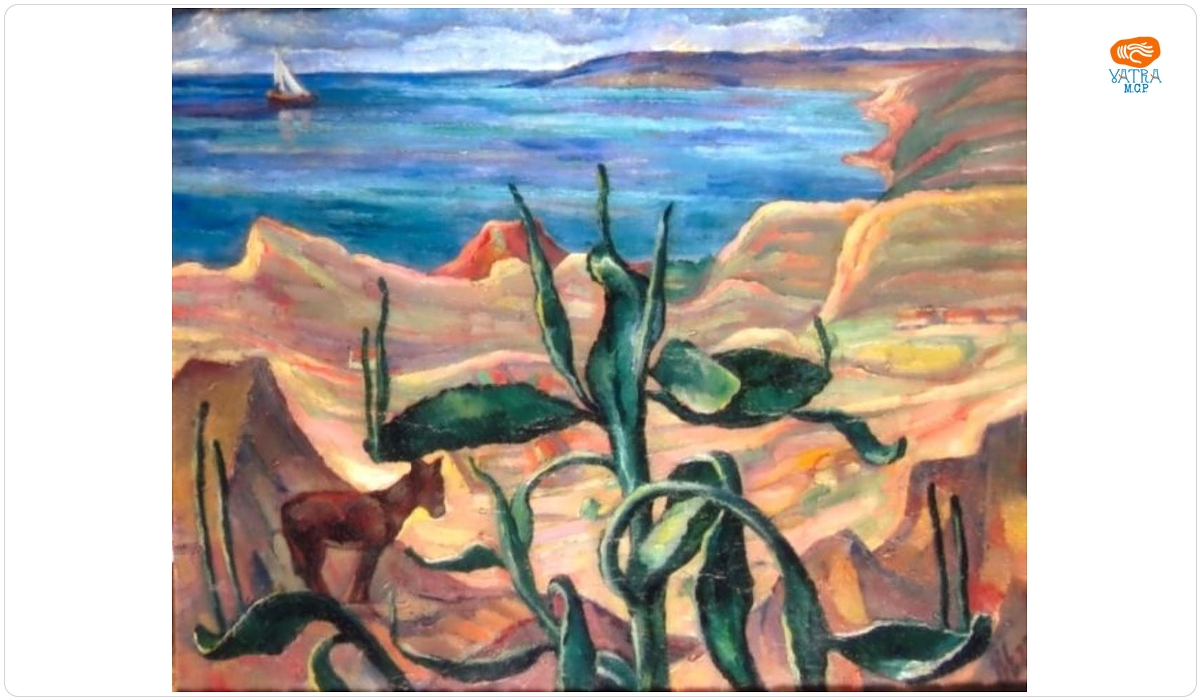 Hans Eder — Peisaj marin cu cactuși