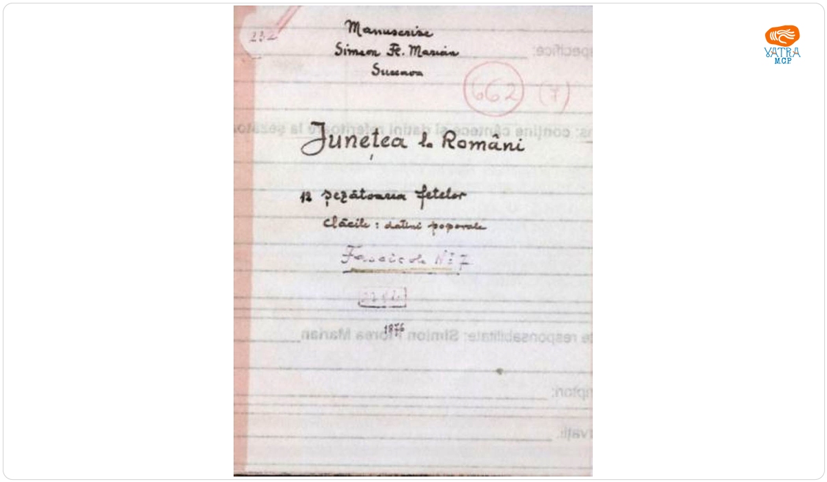 Junețea la români, fascicola 7. Șezătoarea fetelor