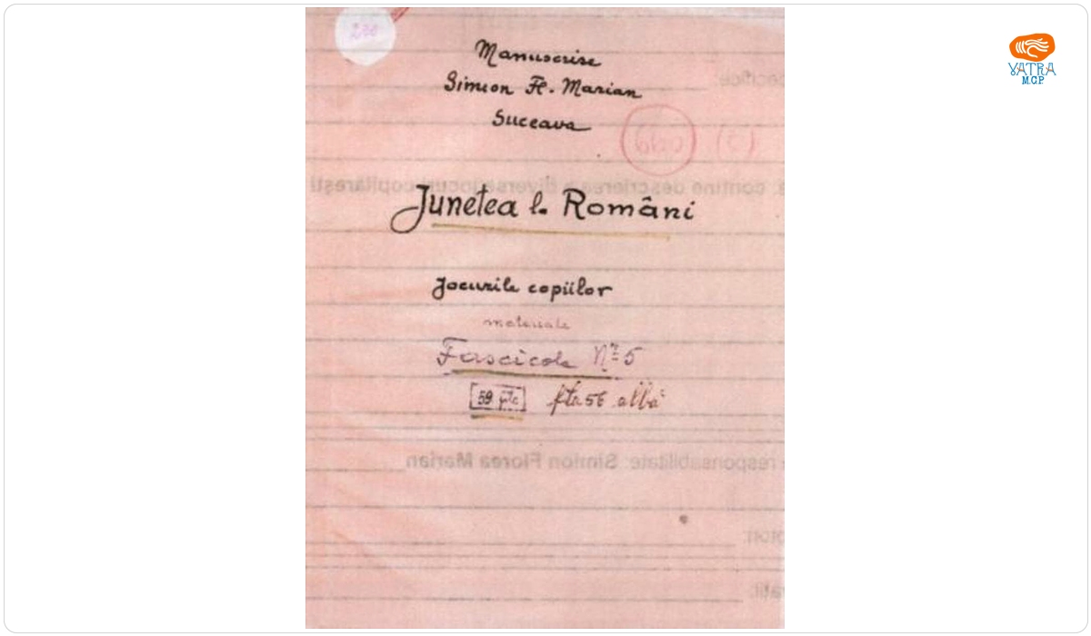 Junețea la români, fascicola 5. Jocurile copiilor.