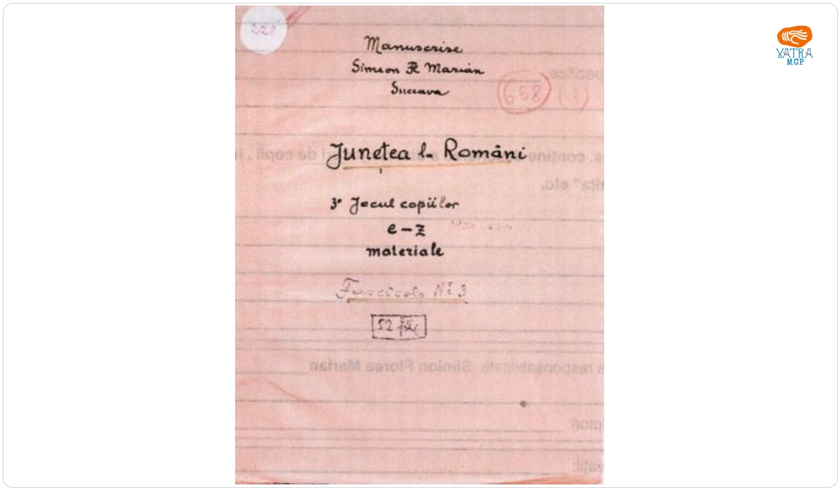 Junețea la români, fascicola 3. Jocul copiilor; e-z; materiale
