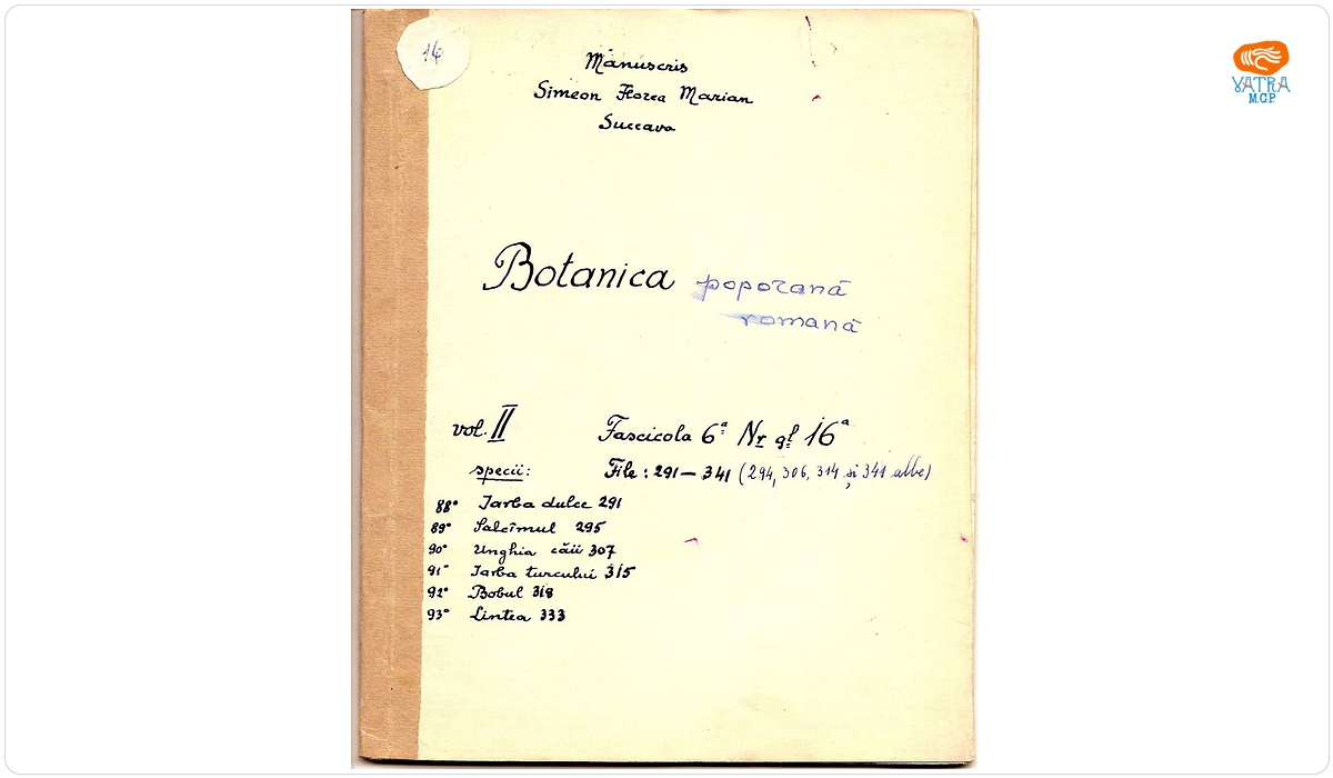 Botanica poporană română (vol. II, fasc. 6); Specii: Iarba dulce, Salcâmul, Unghia căii, Iarba turcului