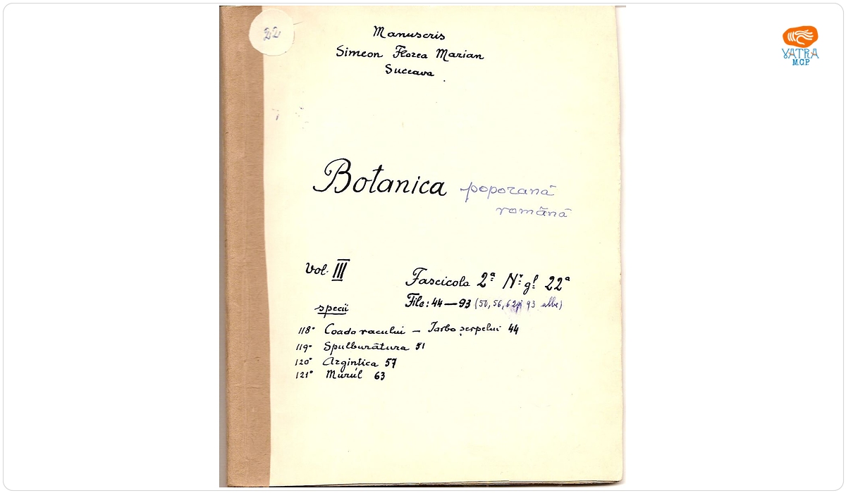 Botanica poporană română (vol. III, fasc. 2); Specii: Coada racului, Spulburătura, Argințica, Murul