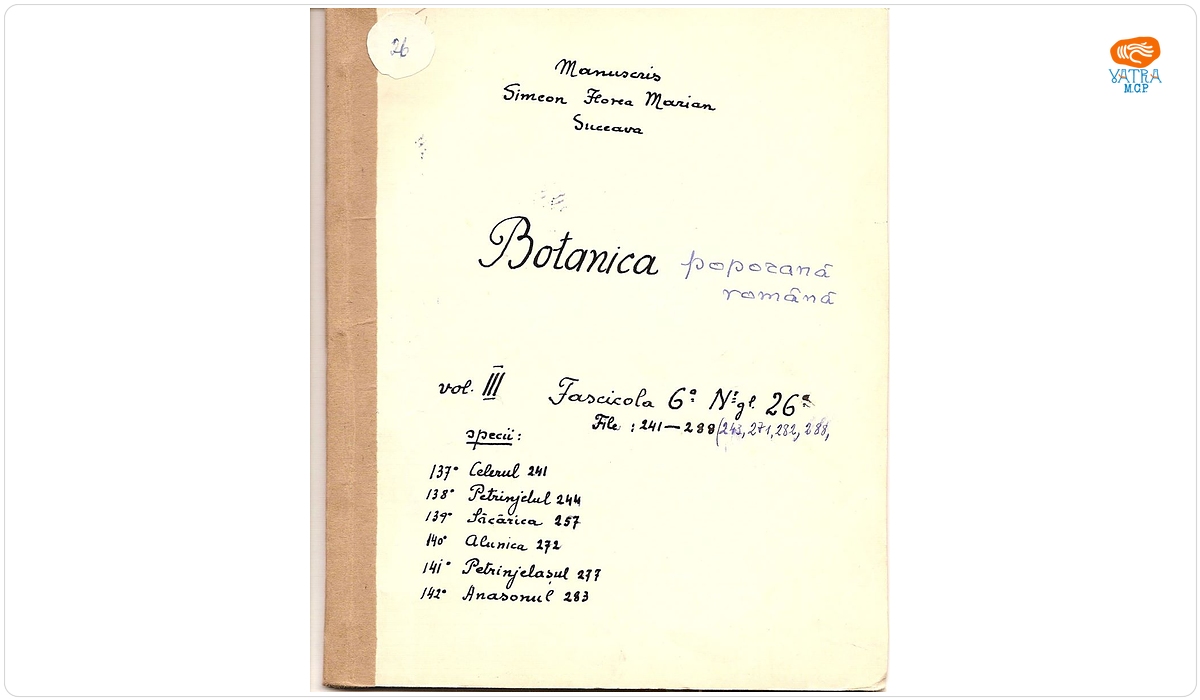 Botanica poporană română (vol. III, fasc. 6); Specii: Celerul, Petrinjelul, Săcărica, Alunica, Petrinjelașul, Anasonul
