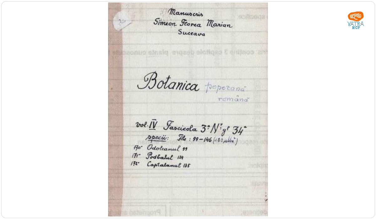 Botanica poporană română vol. IV, fascicola 3, specii: Odoleanul, Podbalul, Captalanul