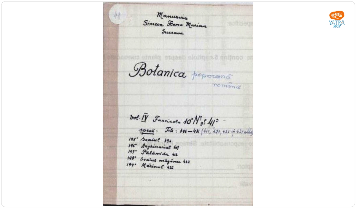 Botanica poporană română vol. IV, fascicola 10, specii: Scaiul, Anghinariul, Schaiul măgăresc, Mărinul