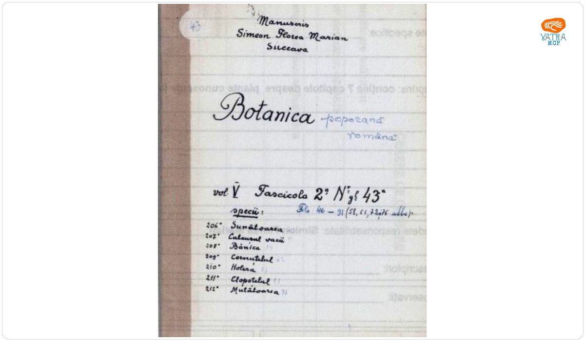 Botanica poporană română vol. V, fascicola 2, specii: Sunătoarea, Culcușul vacii, Cornuțelul, Clopoțelul, Mutătoarea