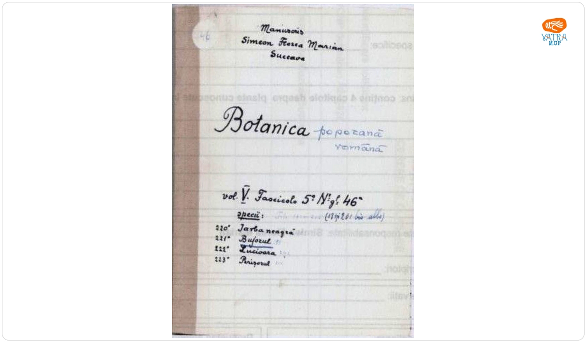 Botanica poporană română vol. V, fascicola 5, specii: Iarba neagră, Bujorul, Lucioara, Perișorul