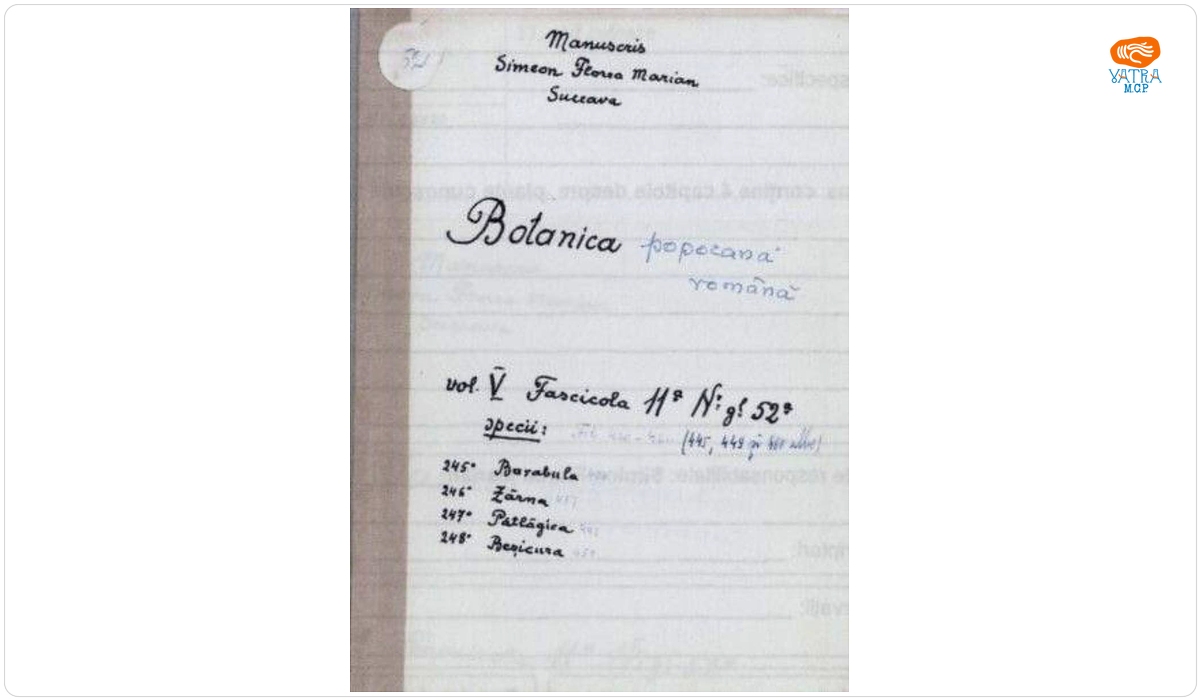 Botanica poporană română vol. V, fascicola 11, specii: Barabula, Zărna, Pătlăgica, Beșicura