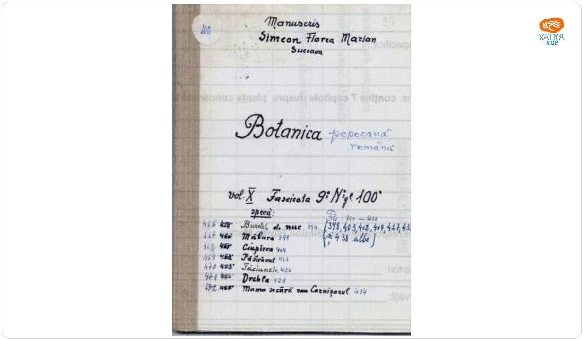 imion Florea Marian — Botanica poporană română vol. X, fascicula 9: specii: Buretele de nuc, Mălura, Ciupîrca, Păstrăvul, Tăciunele, Drehla, Mama secării sau Cornișorul.