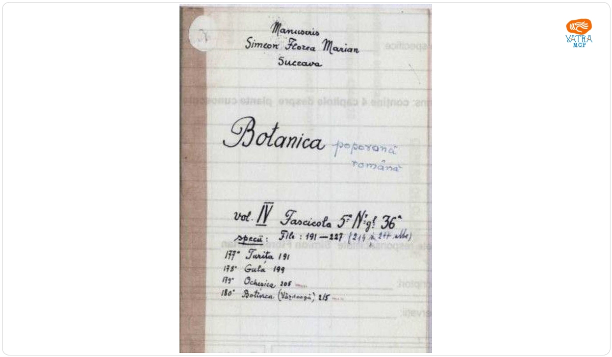 Botanica poporană română vol. IV, fascicola 5, specii: Turița, Gula, Ocheșica, Botînca (Vâzdoagă)