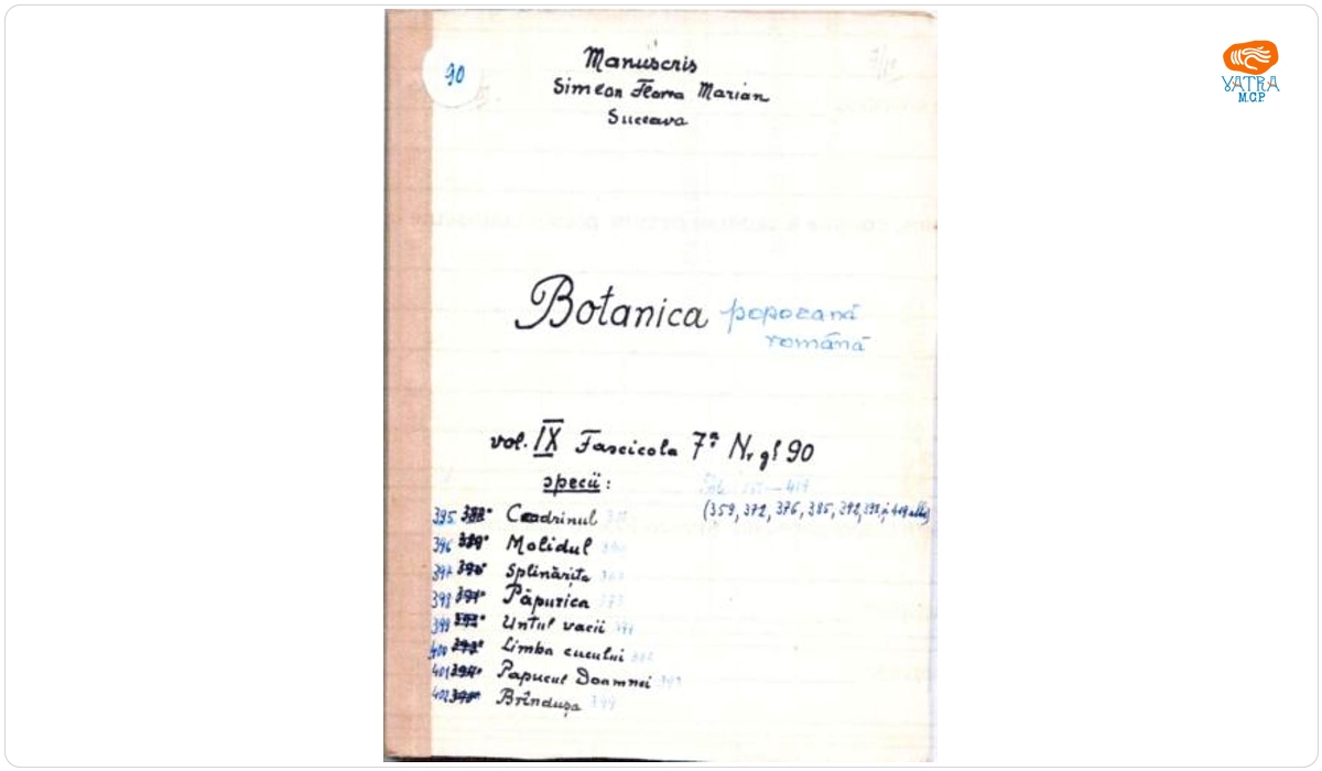 Botanică poporană: vol. IX, fascicola 7: specii: Cadrinul, Molidul, Splinărița, Păpurica, Untul Vacii, Limba cucului, Papucul Doamnei, Brîndușa