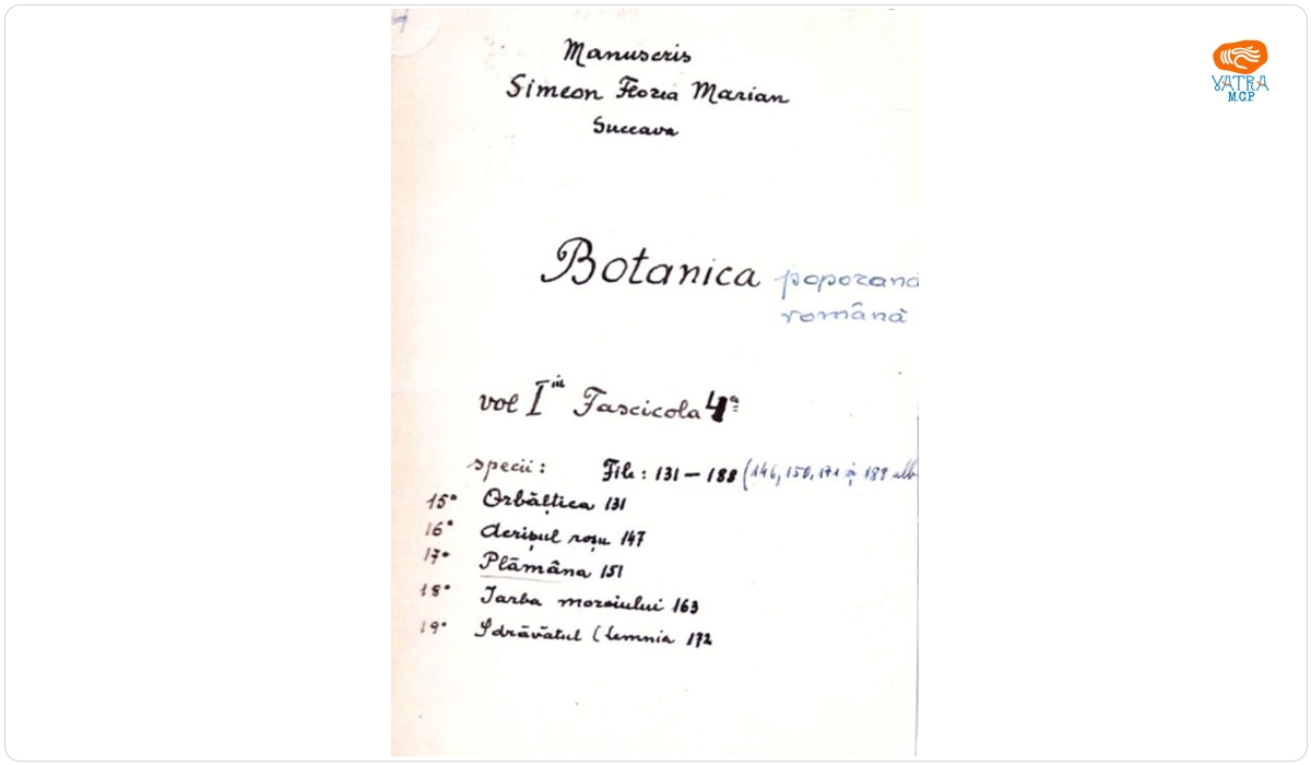 imion Florea Marian — Botanica poporană română (vol. I, fasc. 4)