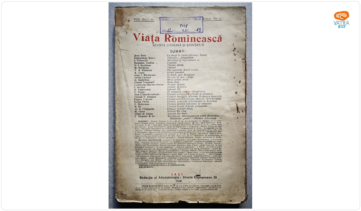 VIAȚA ROMÎNEASCĂ, Anul XII, nr. 2