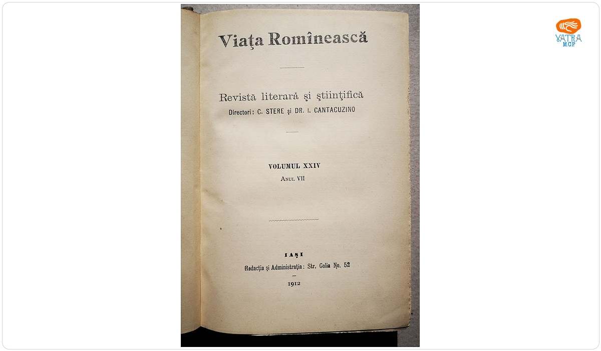 VIAȚA ROMÎNEASCĂ, Anul VII, vol. XXIV, nr. 1, 2, 3
