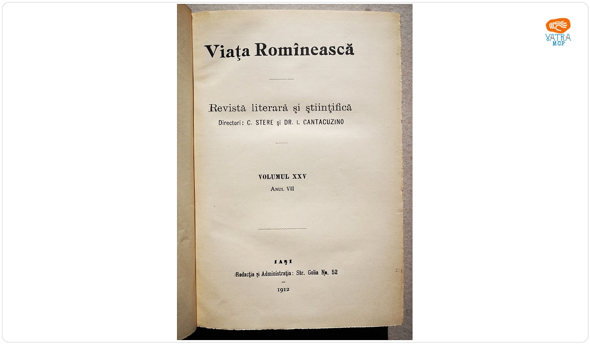 VIAȚA ROMÎNEASCĂ, Anul VII, vol. XXV, nr. 4, 5, 6