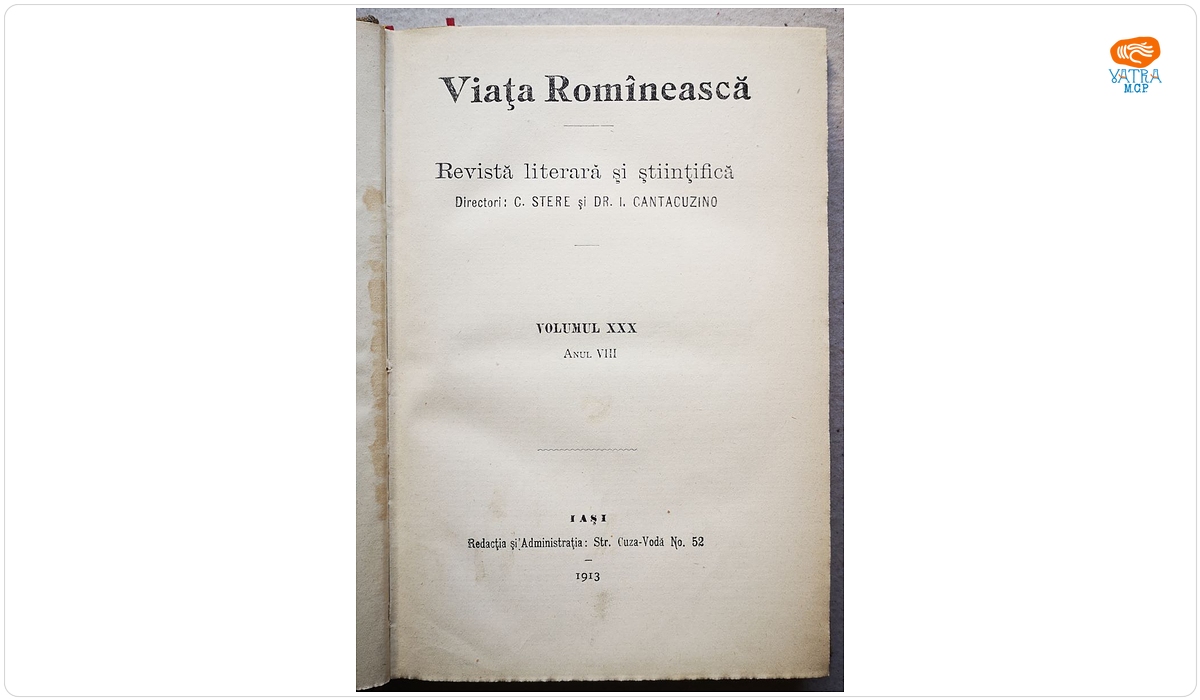 VIAȚA ROMÎNEASCĂ, Anul VIII, vol. XXX, nr. 7, 8, 9