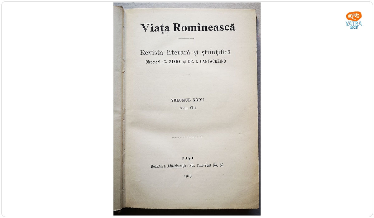 VIAȚA ROMÎNEASCĂ, Anul VIII, vol. XXXI, nr. 10, 11, 12