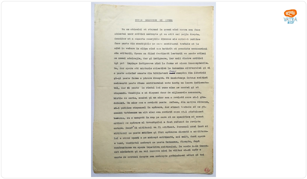 Marin Preda — Între scriitor și operă de Marin Preda