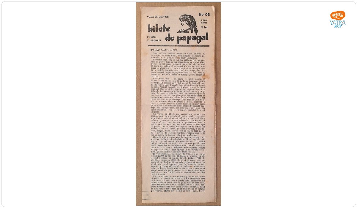 Bilete de papagal, nr. 93
