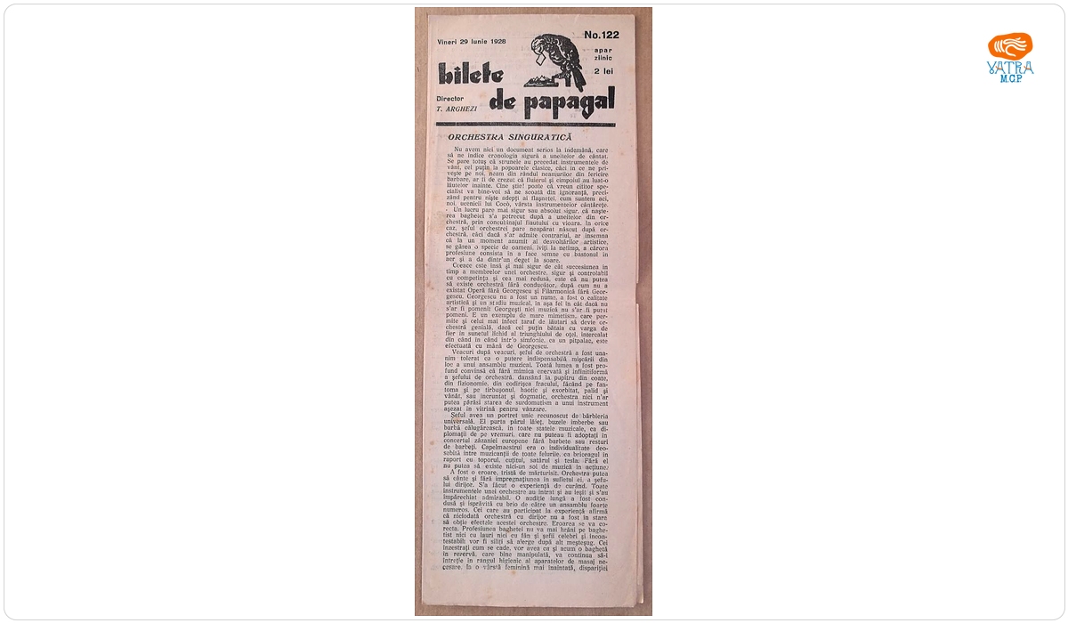Bilete de papagal, nr. 122