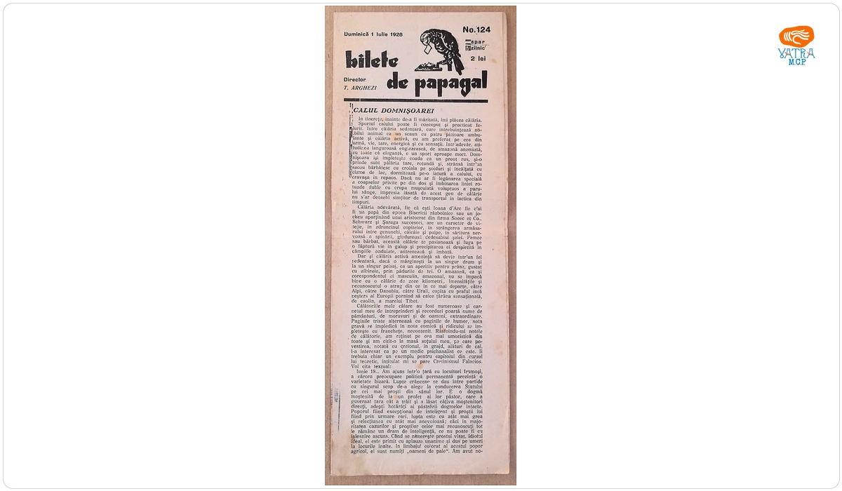 Bilete de papagal, nr. 124