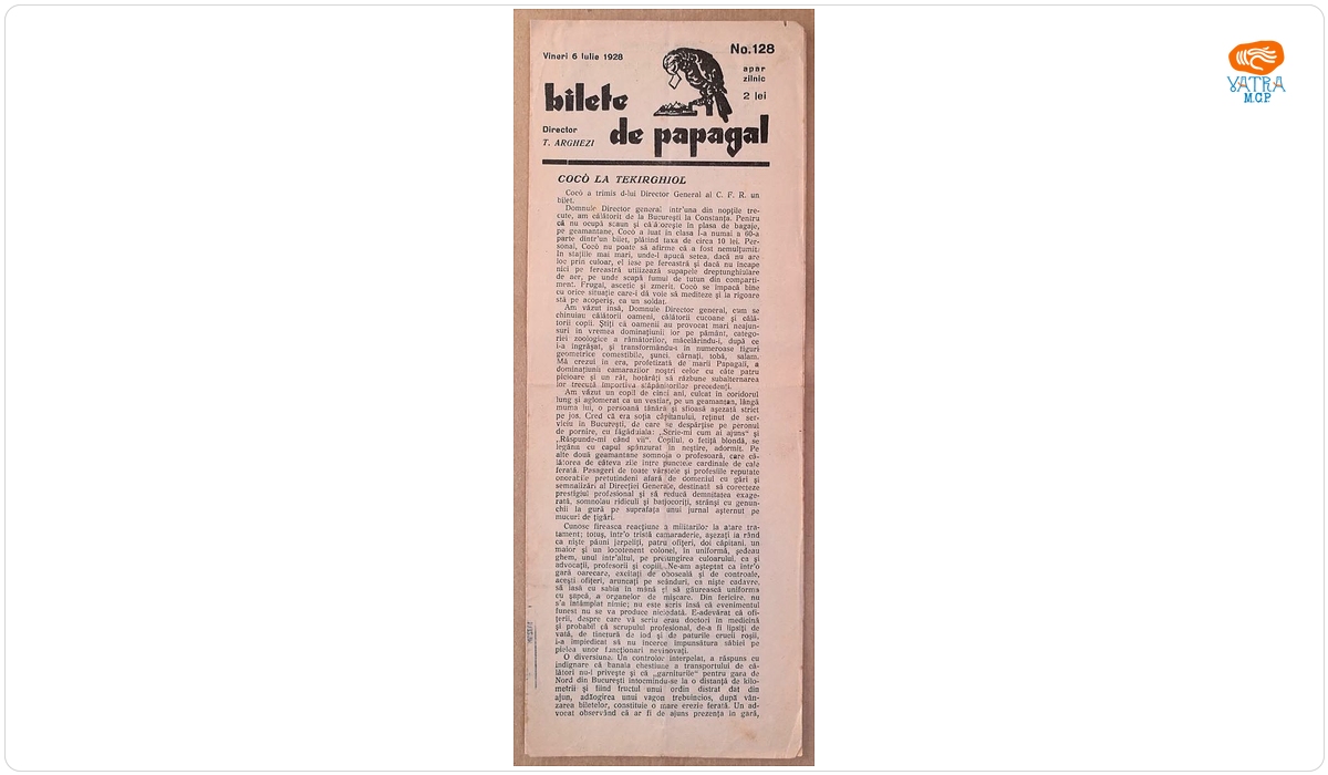 Bilete de papagal, nr. 128